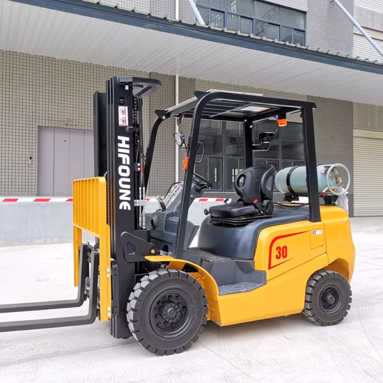 Royal 2 Ton 3 Ton 4 Ton 3 Rodas Motor de acionamento duplo Elétrico Diesel Gasolina GLP Mini empilhadeira para terrenos acidentados